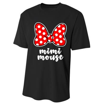 Mimi Mouse Family Vacation Bow Performance Sprint T-Shirt