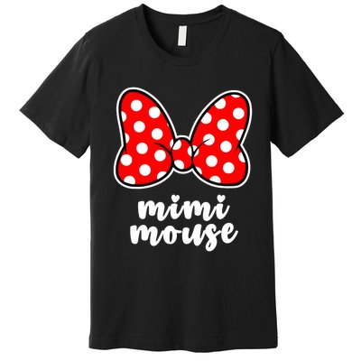 Mimi Mouse Family Vacation Bow Premium T-Shirt