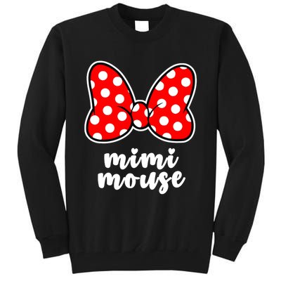 Mimi Mouse Family Vacation Bow Tall Sweatshirt