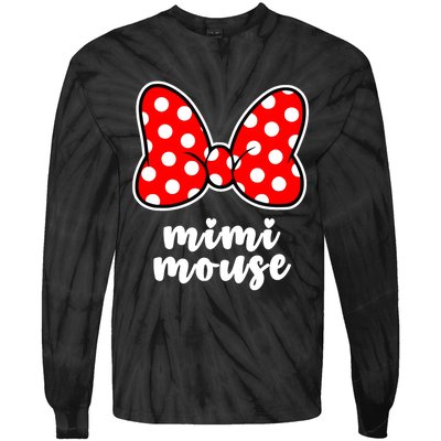 Mimi Mouse Family Vacation Bow Tie-Dye Long Sleeve Shirt