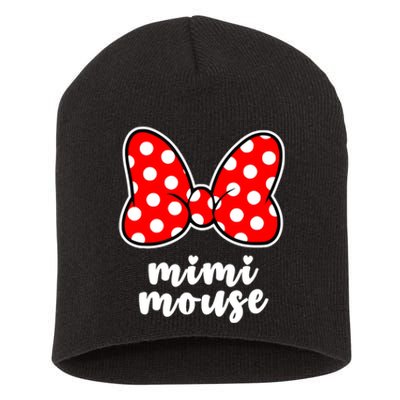 Mimi Mouse Family Vacation Bow Short Acrylic Beanie