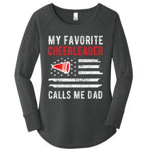 Mens My Favorite Cheerleader Calls Me Dad Cheerleading Cheer Dad Women's Perfect Tri Tunic Long Sleeve Shirt