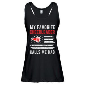 Mens My Favorite Cheerleader Calls Me Dad Cheerleading Cheer Dad Ladies Essential Flowy Tank