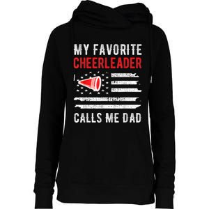 Mens My Favorite Cheerleader Calls Me Dad Cheerleading Cheer Dad Womens Funnel Neck Pullover Hood