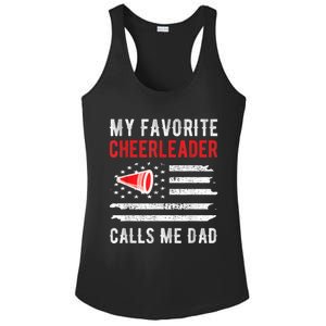 Mens My Favorite Cheerleader Calls Me Dad Cheerleading Cheer Dad Ladies PosiCharge Competitor Racerback Tank