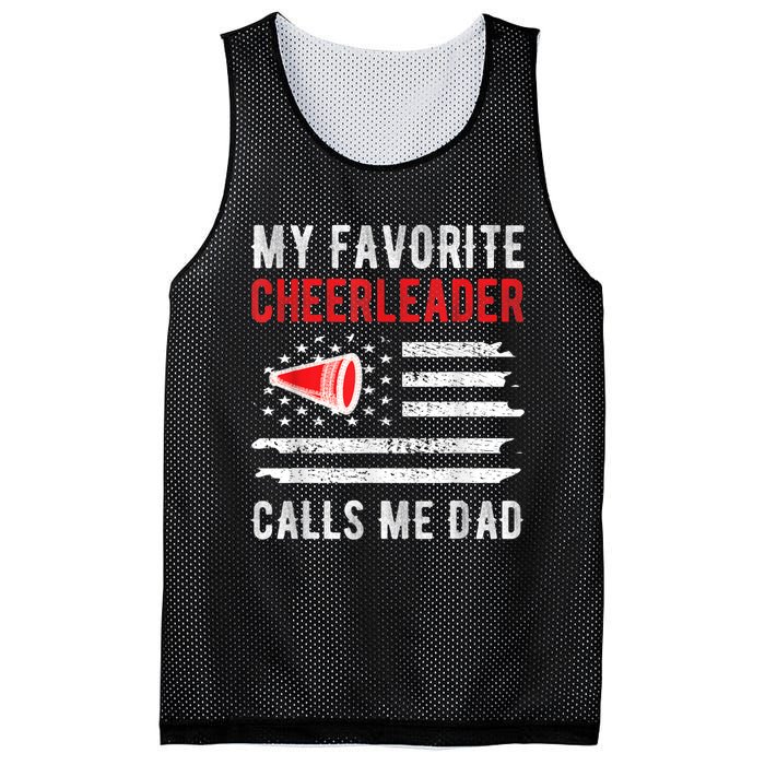 Mens My Favorite Cheerleader Calls Me Dad Cheerleading Cheer Dad Mesh Reversible Basketball Jersey Tank