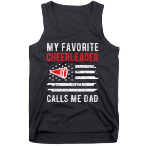 Mens My Favorite Cheerleader Calls Me Dad Cheerleading Cheer Dad Tank Top