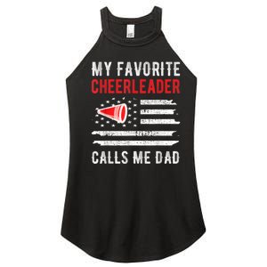 Mens My Favorite Cheerleader Calls Me Dad Cheerleading Cheer Dad Women's Perfect Tri Rocker Tank