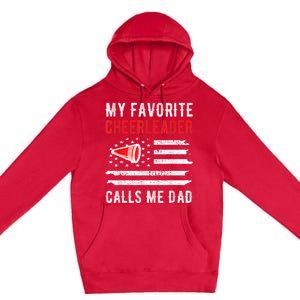 Mens My Favorite Cheerleader Calls Me Dad Cheerleading Cheer Dad Premium Pullover Hoodie