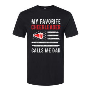 Mens My Favorite Cheerleader Calls Me Dad Cheerleading Cheer Dad Softstyle CVC T-Shirt