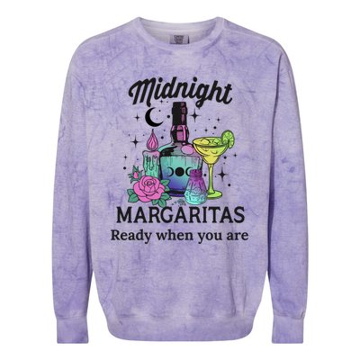 Midnight Margaritas Funny Gift Colorblast Crewneck Sweatshirt