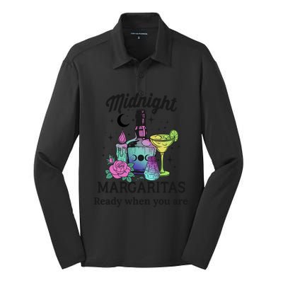 Midnight Margaritas Funny Gift Silk Touch Performance Long Sleeve Polo