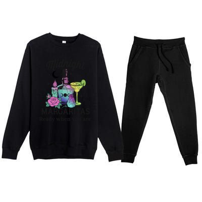 Midnight Margaritas Funny Gift Premium Crewneck Sweatsuit Set