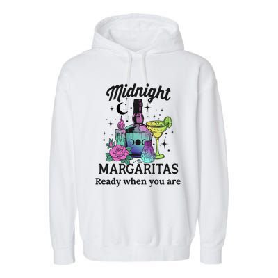 Midnight Margaritas Funny Gift Garment-Dyed Fleece Hoodie