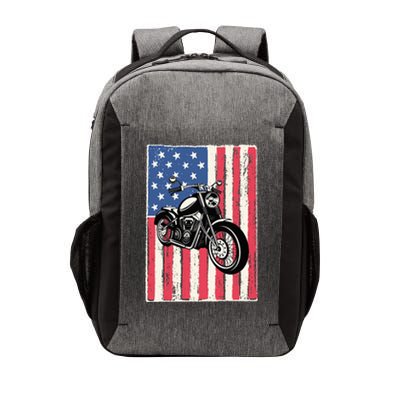 Motorcycle Men Gift Idea Biker American Flag Motorcycle Vector Backpack