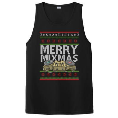 Merry Mixmeaningful Giftmas Santa Dj Christmas Disc Jockey Music Gift Cool Gift PosiCharge Competitor Tank