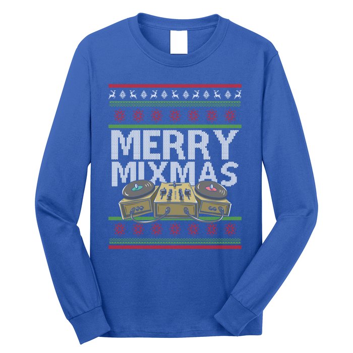 Merry Mixmeaningful Giftmas Santa Dj Christmas Disc Jockey Music Gift Cool Gift Long Sleeve Shirt