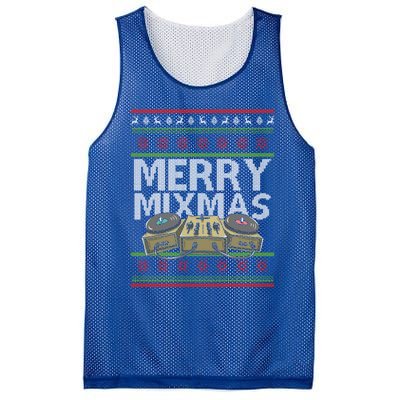 Merry Mixmeaningful Giftmas Santa Dj Christmas Disc Jockey Music Gift Cool Gift Mesh Reversible Basketball Jersey Tank