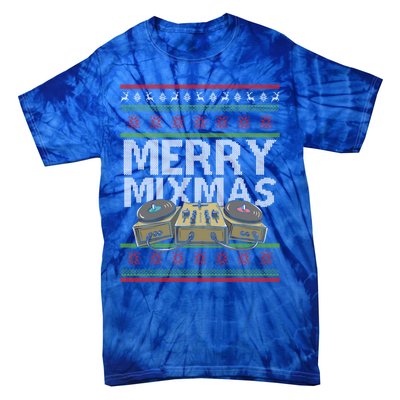 Merry Mixmeaningful Giftmas Santa Dj Christmas Disc Jockey Music Gift Cool Gift Tie-Dye T-Shirt