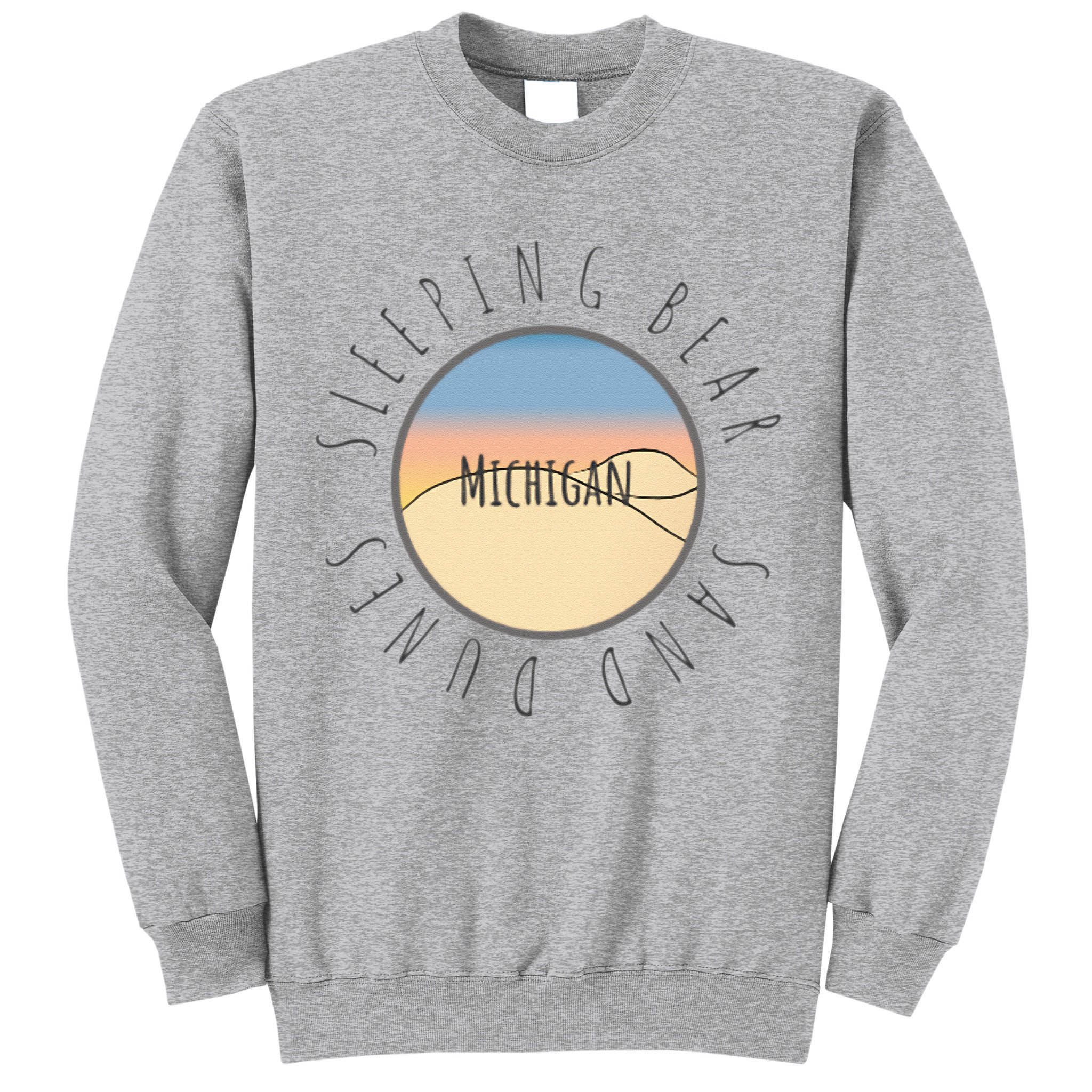 Michigan Michigander Great Lakes Sleeping Bear Sand Dunes Tall Sweatshirt