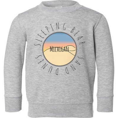 Michigan Michigander Great Lakes Sleeping Bear Sand Dunes Toddler Sweatshirt