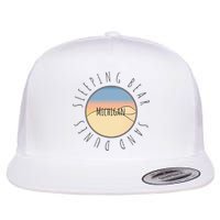 Michigan Michigander Great Lakes Sleeping Bear Sand Dunes Flat Bill Trucker Hat