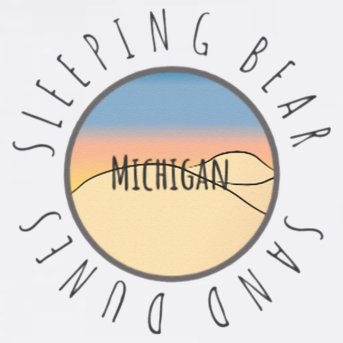 Michigan Michigander Great Lakes Sleeping Bear Sand Dunes Flat Bill Trucker Hat