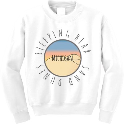 Michigan Michigander Great Lakes Sleeping Bear Sand Dunes Kids Sweatshirt
