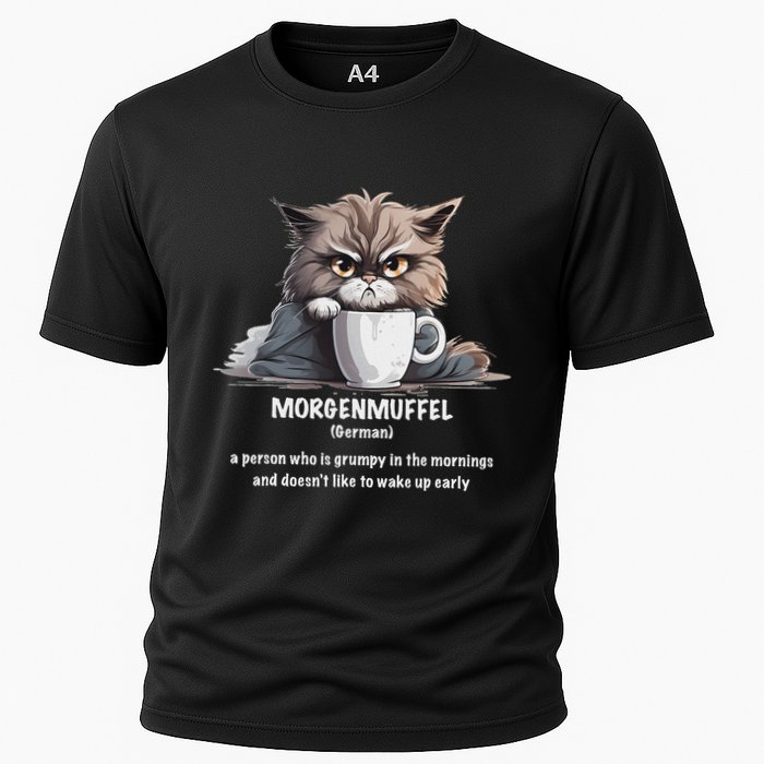 Morgenmuffel Morning Grouch Cute Grumpy In Morning Cat Wake Performance Shirt