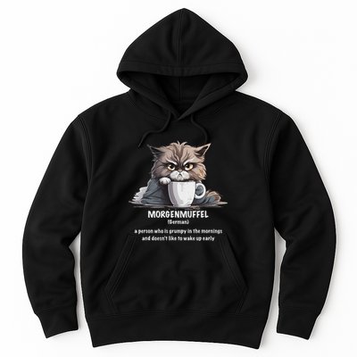 Morgenmuffel Morning Grouch Cute Grumpy In Morning Cat Wake Hoodie