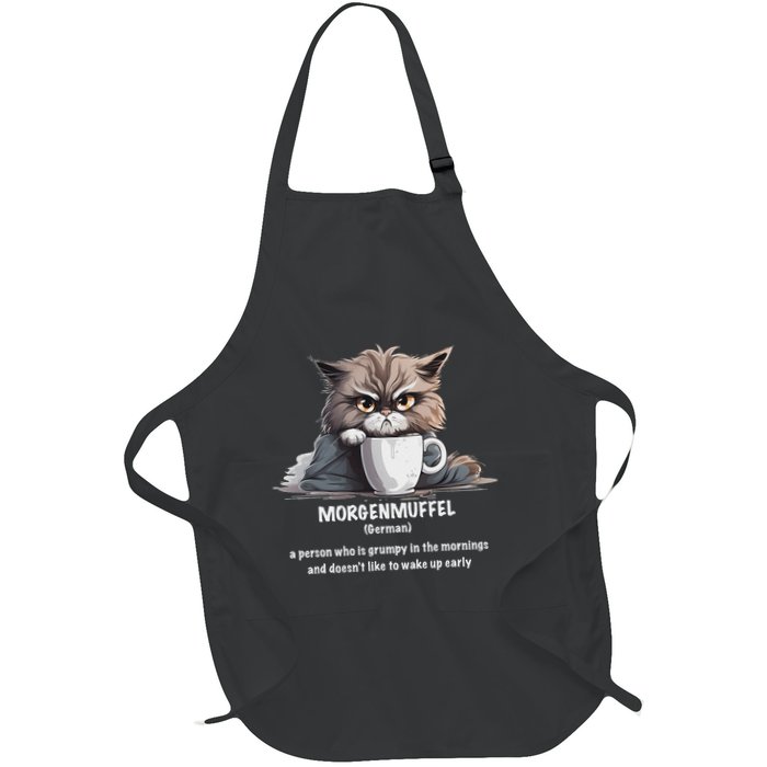 Morgenmuffel Morning Grouch Cute Grumpy In Morning Cat Wake Apron