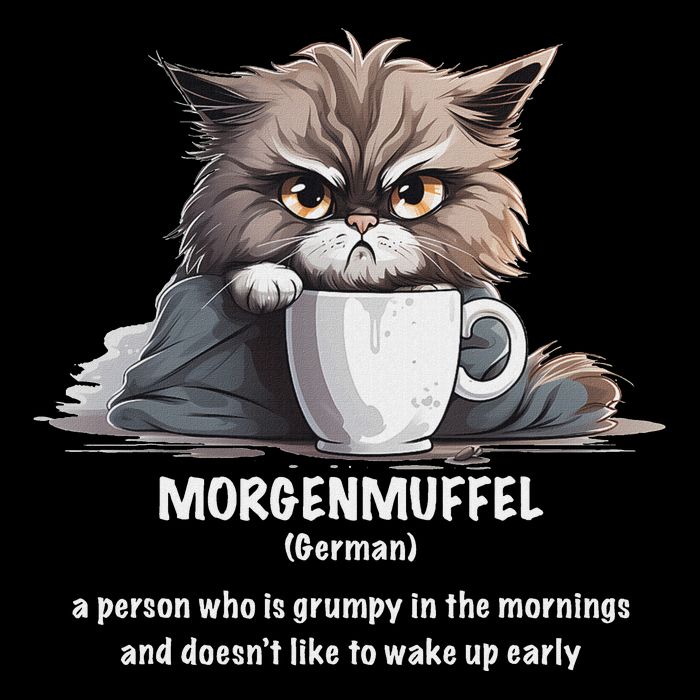 Morgenmuffel Morning Grouch Cute Grumpy In Morning Cat Wake City Backpack