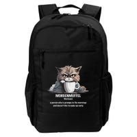 Morgenmuffel Morning Grouch Cute Grumpy In Morning Cat Wake Backpack
