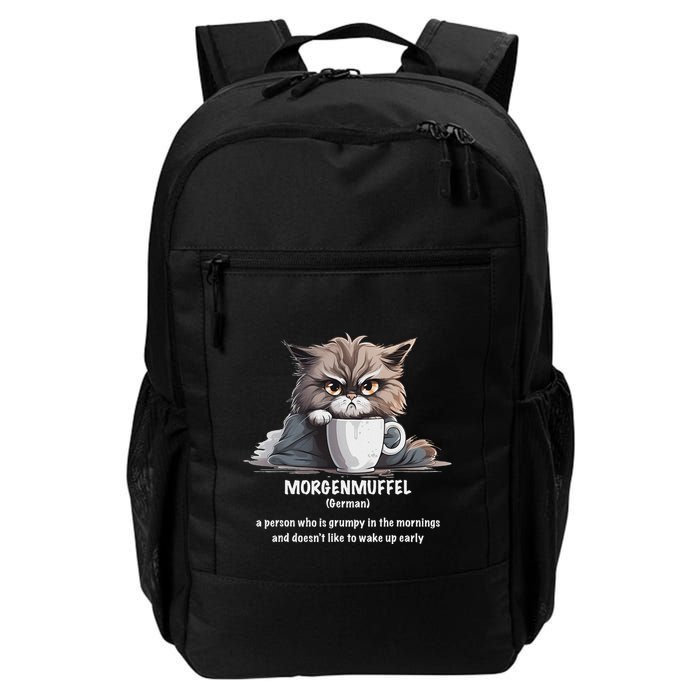 Morgenmuffel Morning Grouch Cute Grumpy In Morning Cat Wake Backpack