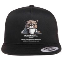 Morgenmuffel Morning Grouch Cute Grumpy In Morning Cat Wake Flatbill Hat