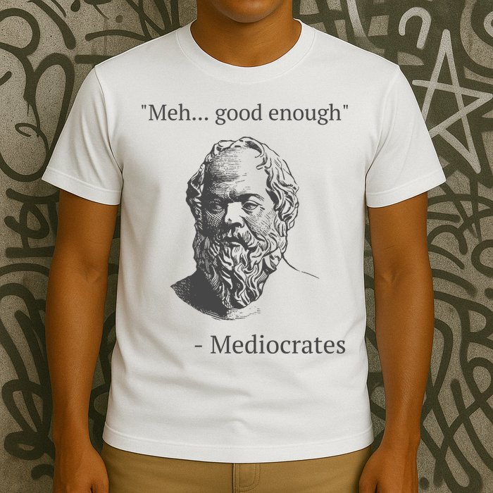 Mediocrates Meh Good Enough Sarcasm T-Shirt