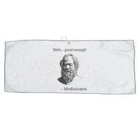 Mediocrates Meh Good Enough Sarcasm Large Microfiber Waffle Golf Towel