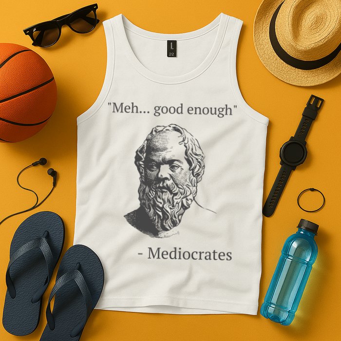 Mediocrates Meh Good Enough Sarcasm Tank Top