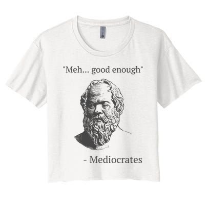 Mediocrates Meh Good Enough Sarcasm Crop Top