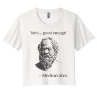 Mediocrates Meh Good Enough Sarcasm Crop Top
