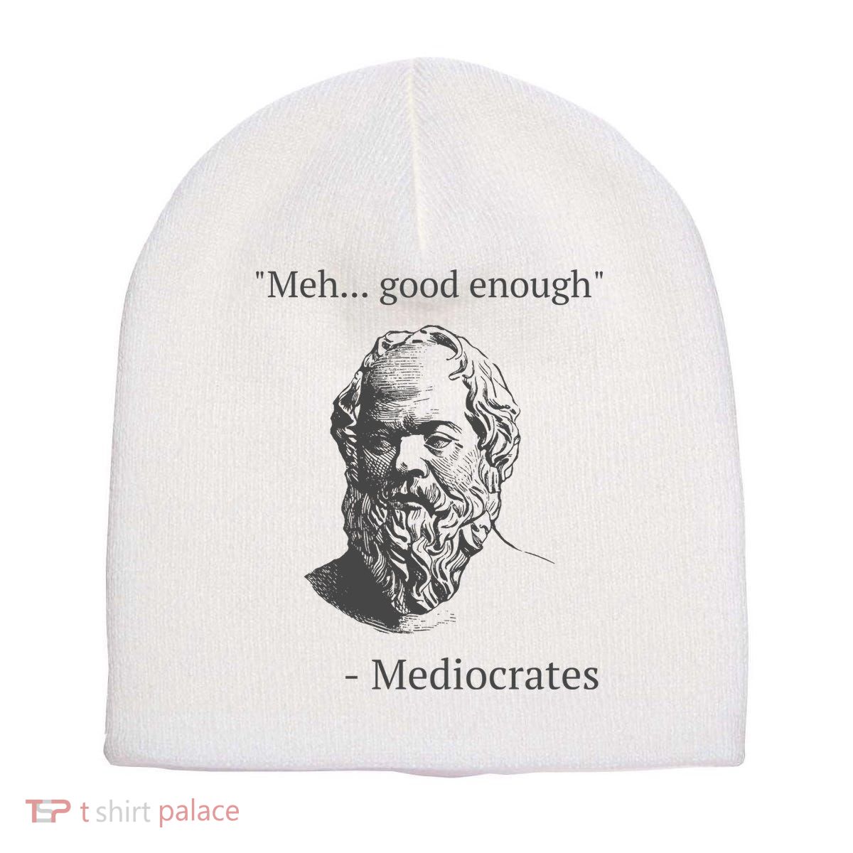 Mediocrates Meh Good Enough Sarcasm Short Acrylic Beanie