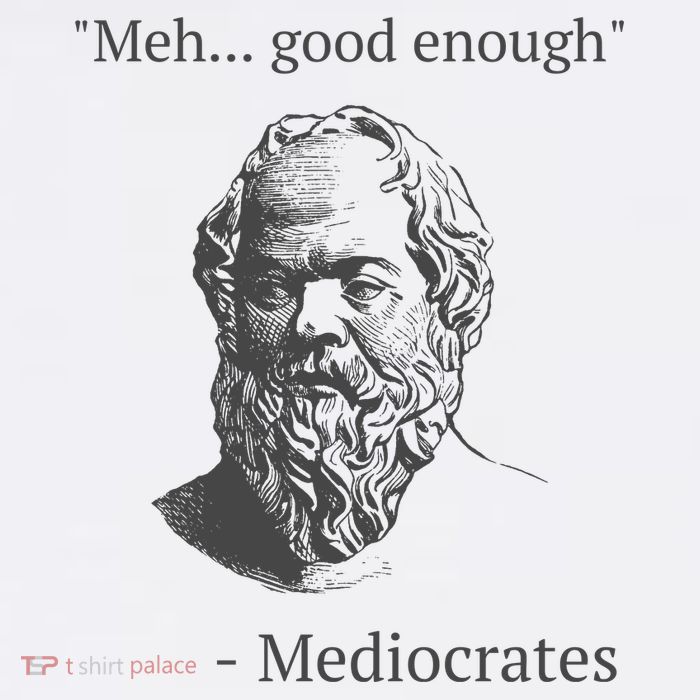 Mediocrates Meh Good Enough Sarcasm Short Acrylic Beanie