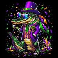 Mardigator Mardi Gras Alligator Costume City Backpack