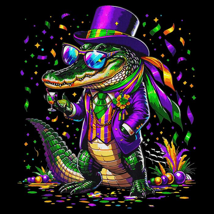 Mardigator Mardi Gras Alligator Costume City Backpack