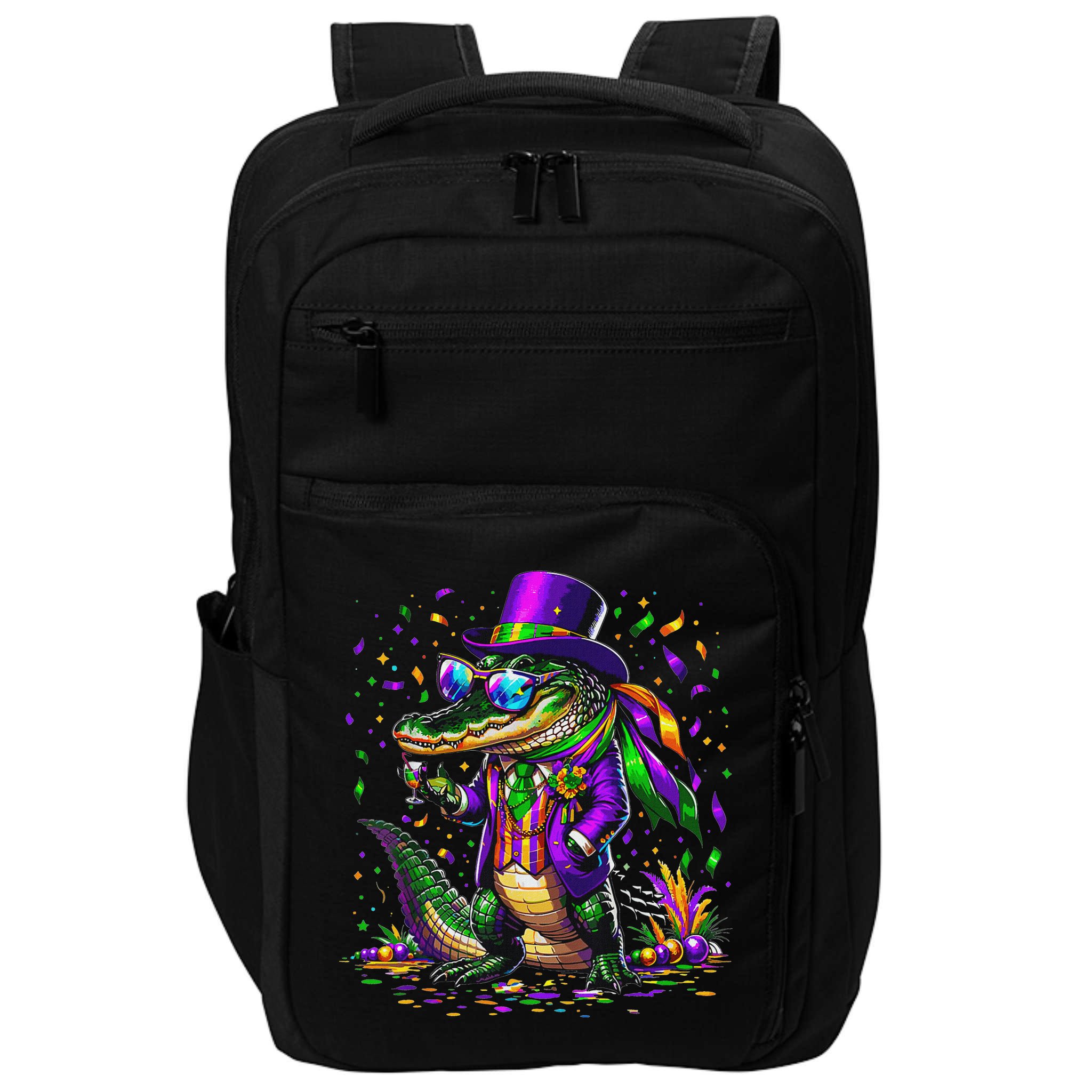 Mardigator Mardi Gras Alligator Costume Impact Tech Backpack