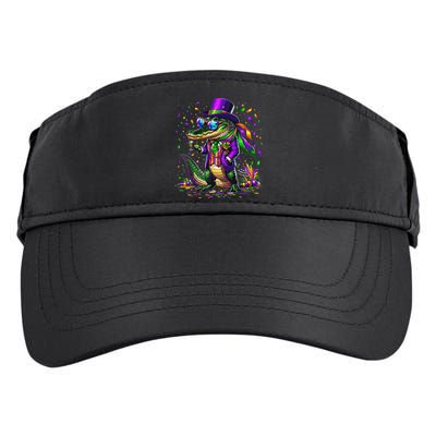 Mardigator Mardi Gras Alligator Costume Adult Drive Performance Visor