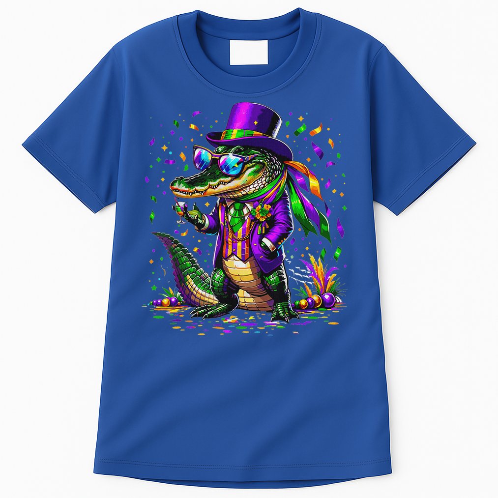 Mardigator Mardi Gras Alligator Costume Tall T-Shirt