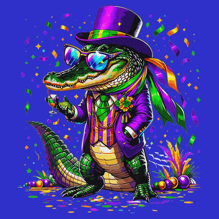 Mardigator Mardi Gras Alligator Costume Womens Tank Top
