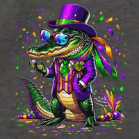 Mardigator Mardi Gras Alligator Costume Vector Backpack