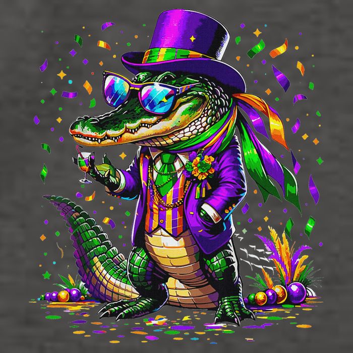Mardigator Mardi Gras Alligator Costume Vector Backpack